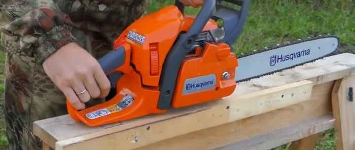 How to make a chainsaw-based machine for quickly sawing boards or branches for firewood