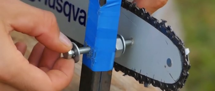 How to make a chainsaw-based machine for quickly sawing boards or branches for firewood