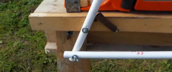 Как да направите машина на базата на резачка за бързо рязане на дъски или клони за дърва за огрев
