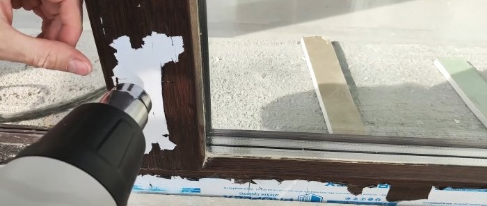 Как да премахнете стар филм от пластмасов прозорец