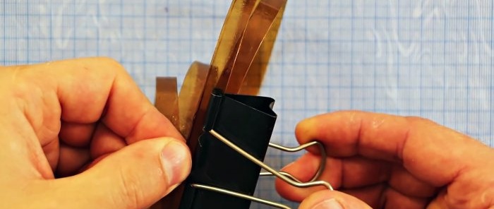 How to connect PET tape with a soldering iron