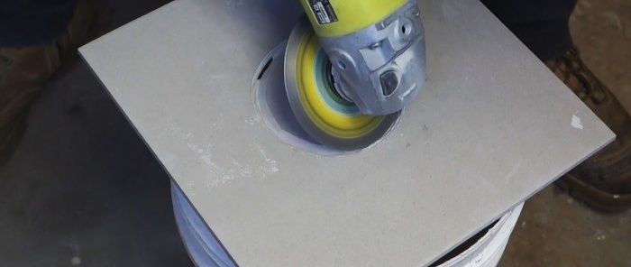 How to cut a large and even hole in ceramic tiles with a grinder