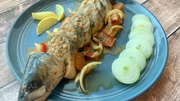Makrel i en duftende marinade - en fremragende snack på 2 timer