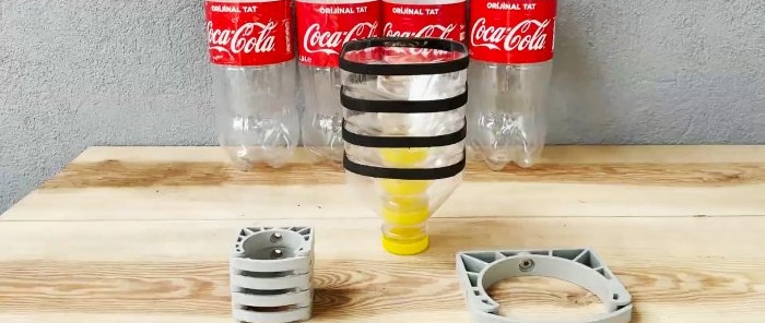Automatisk mater med drikkeautomat laget av PET-flasker for fjørfe