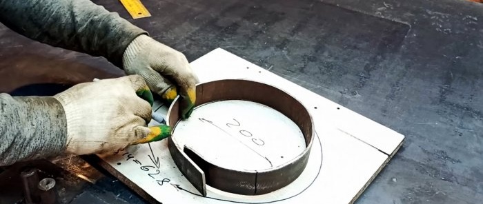 Kako napraviti jednostavan uređaj od metalnog otpada za brzo savijanje cijevi u prsten