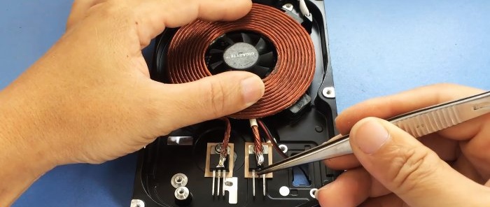 How to make a 12V induction cooker in an old hard drive case