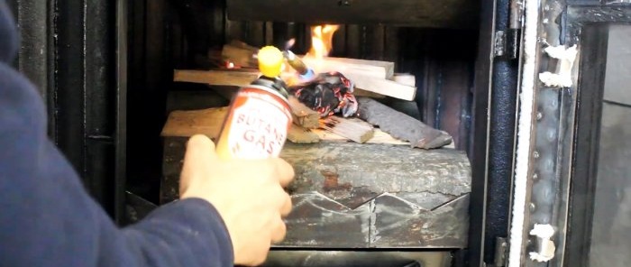 How to make a stove from a cast iron battery with high heat output