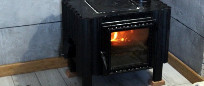 How to make a stove from a cast iron battery with high heat output