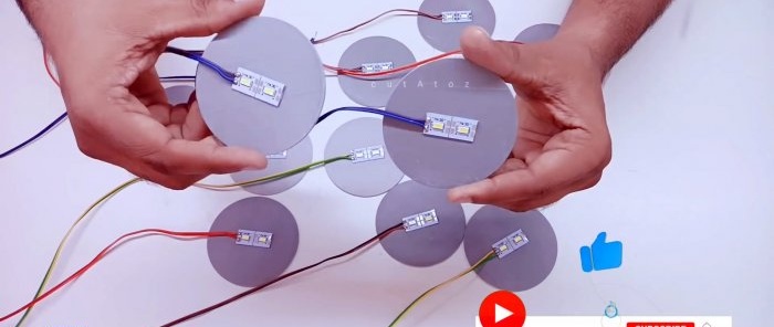 Hur man gör en modern LED-ljuskrona från PVC-rör