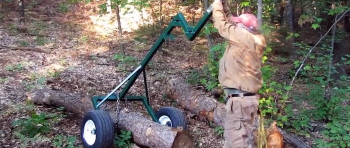 איך להכין עגלה להרים ולהזיז בולי עץ גדולים לבד