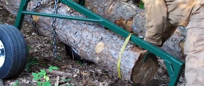 Cómo hacer un carro para levantar y mover troncos grandes solo