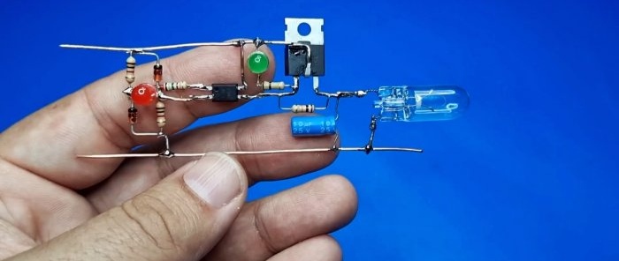 12 V battery automatic shutdown circuit without microcircuits and relays