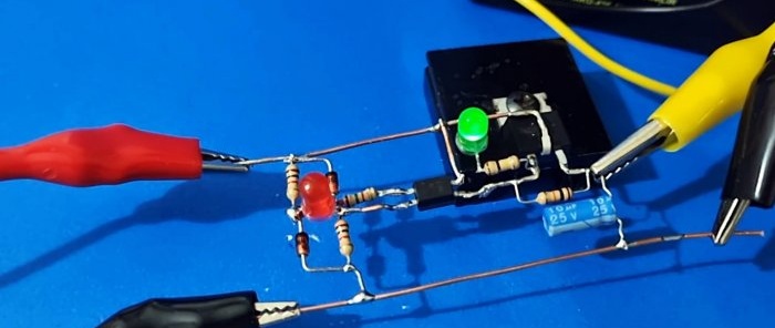 Circuit d'apagada automàtica de bateria de 12 V sense microcircuits i relés