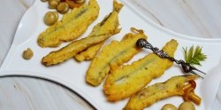 Capelin dalam adunan tempura - rasa lazat dari produk mampu milik
