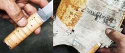 Rękojeść noża z kory brzozowej DIY