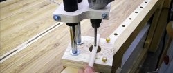Drill stand made from old shock absorbers without welding and without metal processing