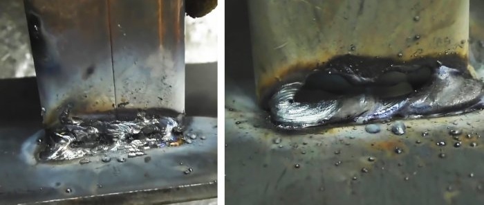 2 erros típicos que resultam em costuras queimadas e de baixa qualidade ao soldar um tubo de parede fina
