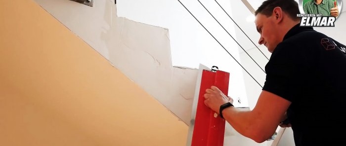 How to beautifully decorate a wooden staircase with vinyl tiles