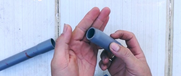 How to securely connect a plastic pipe to a garden hose without special fittings and clamps