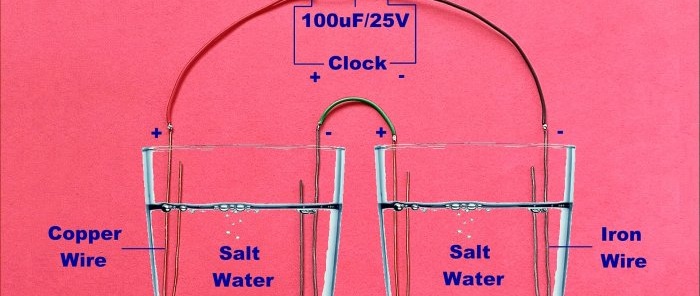 Kako napraviti bateriju za sat na vodi