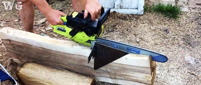 Hvordan lage en grunnleggende enhet for å kutte tømmerstokker i brett med en motorsag