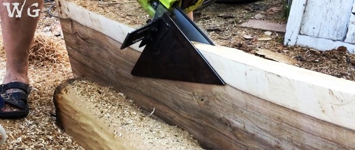 איך להכין מכשיר בסיסי לחיתוך בולי עץ ללוחות עם מסור חשמלי