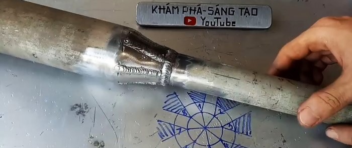 Sådan svejses to metalrør med forskellige diametre