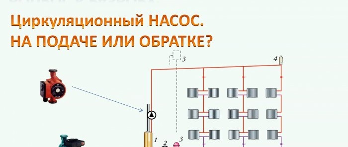 Къде да инсталирате правилно циркулационната помпа в отоплителната система за захранване или връщане