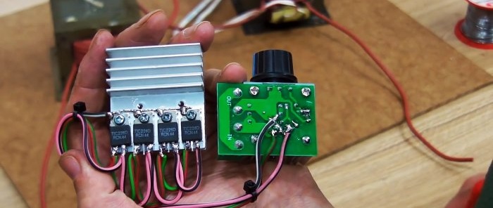 Hemmagjord svetsmaskin från mikrovågstransformatorer med strömstyrning