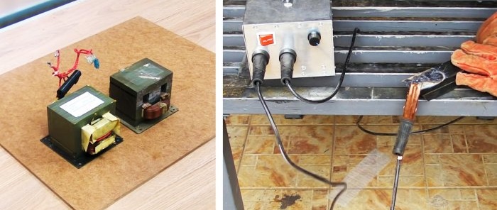 Homemade welding machine mula sa mga transformer ng microwave na may kasalukuyang kontrol