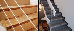 Comment joliment décorer un escalier en bois avec des carreaux de vinyle