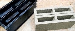Kako napraviti kalup za oblikovanje dva šuplja bloka na cementu odjednom