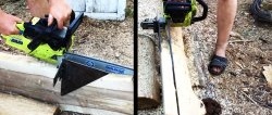 So bauen Sie ein Grundgerät zum Schneiden von Baumstämmen in Bretter mit einer Kettensäge