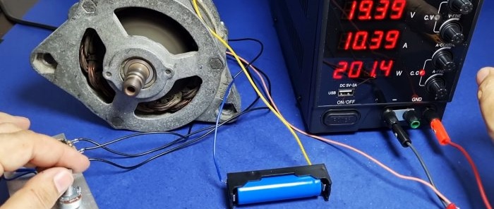 Paano gumawa ng isang malakas na brushless motor mula sa isang generator ng kotse