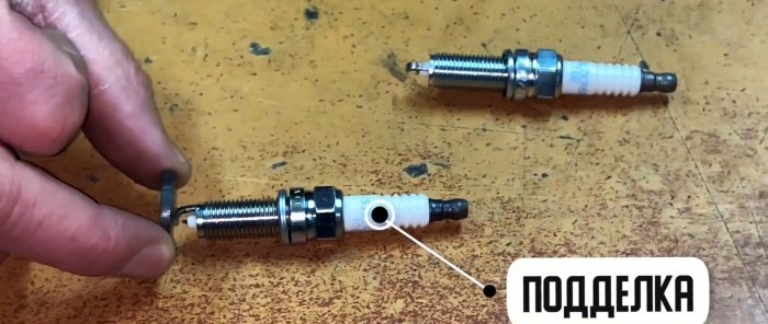 Hur man skiljer ett originalt tändstift av platina eller iridium från ett falskt med hjälp av en magnet