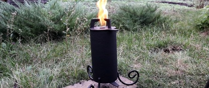 Как да направите проста печка от тръба с еднократно пълнене и регулируем пламък