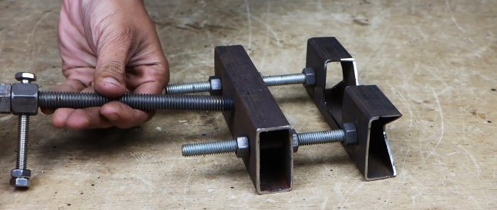 How to make a bearing puller from a piece of profile pipe