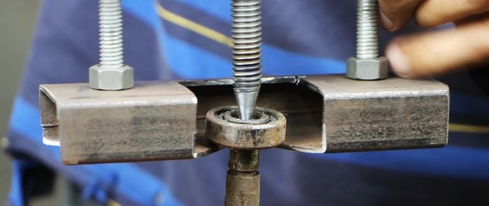 Paano gumawa ng bearing puller mula sa isang piraso ng profile pipe