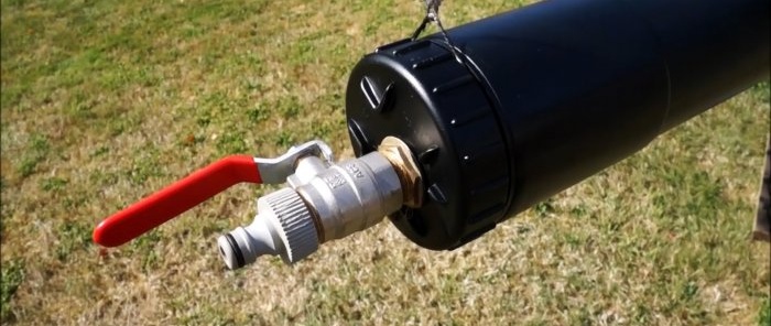How to make a solar shower from PVC pipe