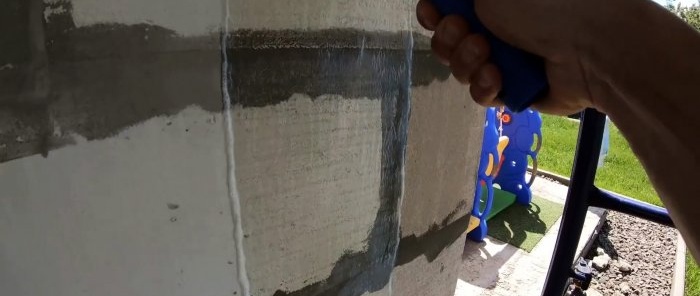 Finisarea fațadei ușoară și rapidă a betonului celular pentru a arăta ca cărămidă