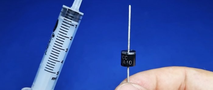 Homemade diode analogue from simple accessories