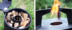 Hogyan készítsünk egyszerű tűzhelyet csőből egyszeri töltéssel és állítható lánggal