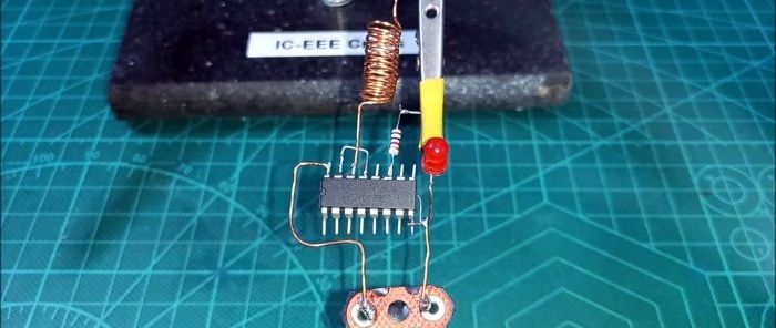 Elementary hidden wiring detector sa isang microcircuit
