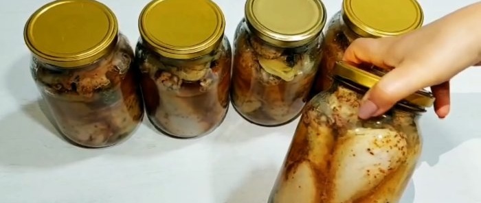 How to store chicken without refrigeration for a year Stew without an autoclave