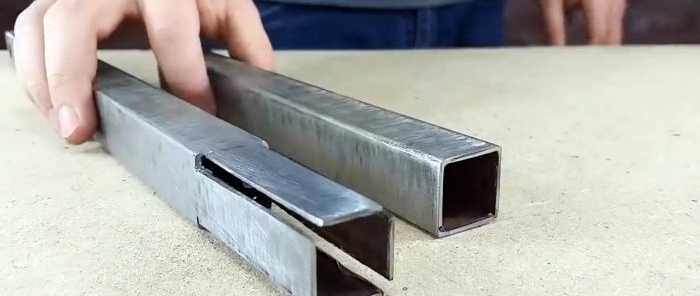 How to simply and reliably connect two profile pipes end-to-end without welding