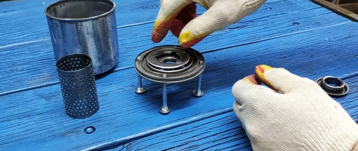 Hogyan készítsünk kéz- vagy sátormelegítőt használt olajszűrőből