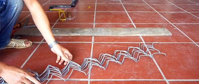 كيفية صنع جهاز لنسج شبكة ربط السلسلة من سلك فولاذي 4 مم