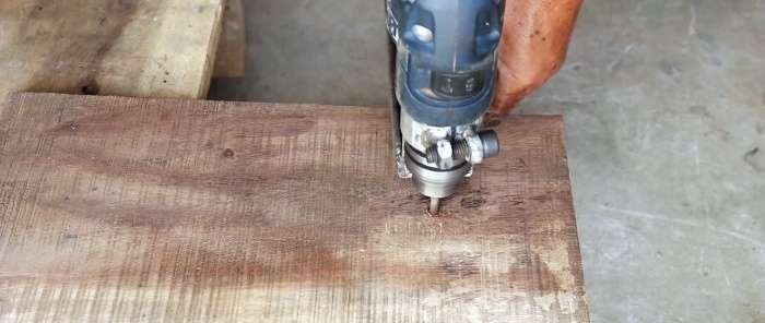 Comment fabriquer un accessoire amovible pour une perceuse qui la transformera en toupie pour couper des cercles en bois