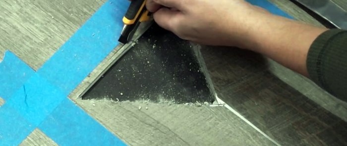 How to replace 1 laminate board without removing the entire floor