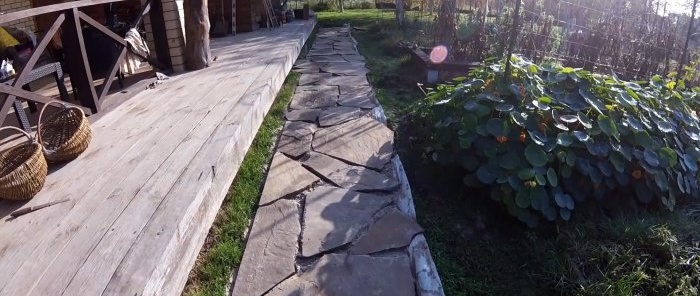 Un moyen assez peu coûteux de réaliser une allée de jardin sans béton